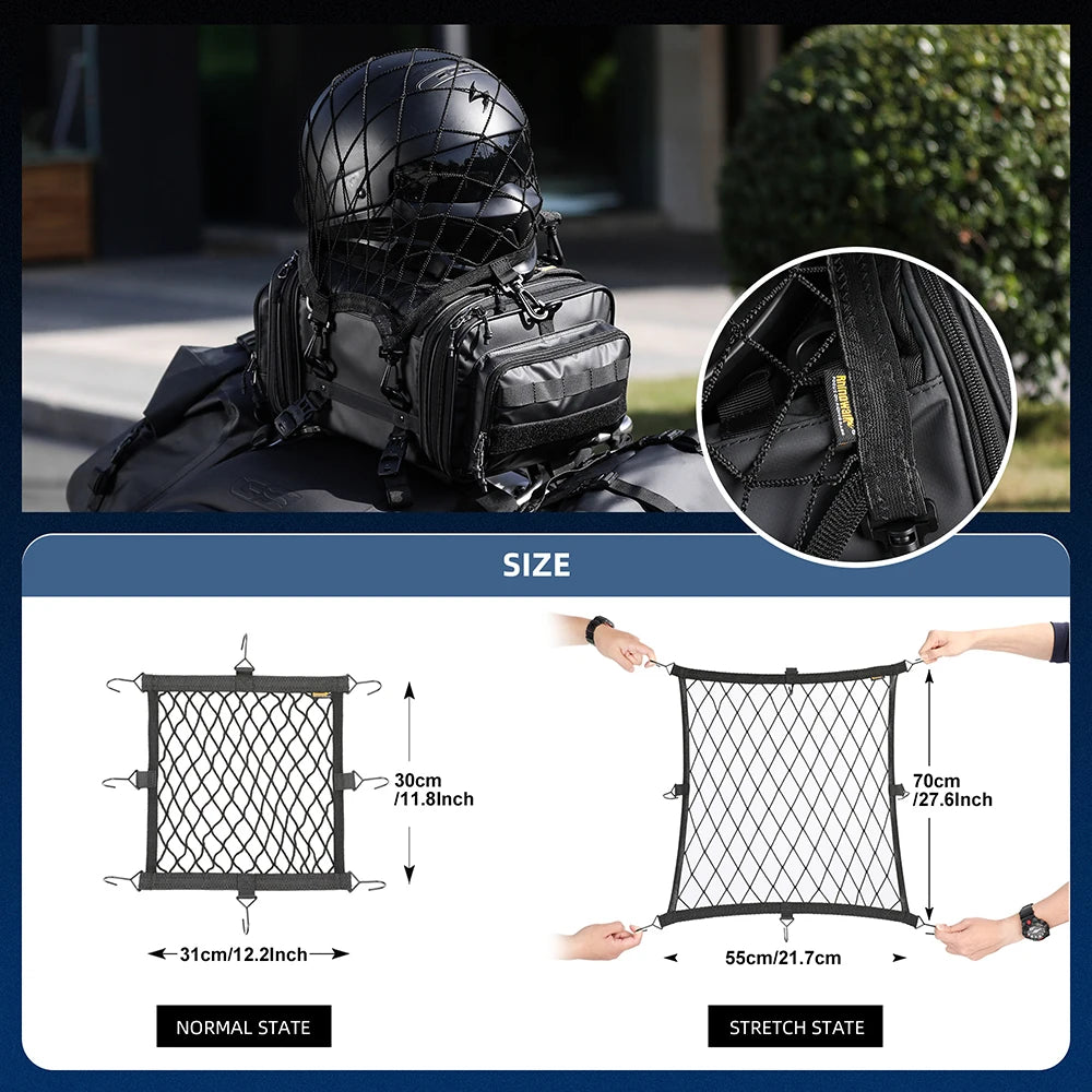 Rhinowalk Motorcycle Elastic Net Bag